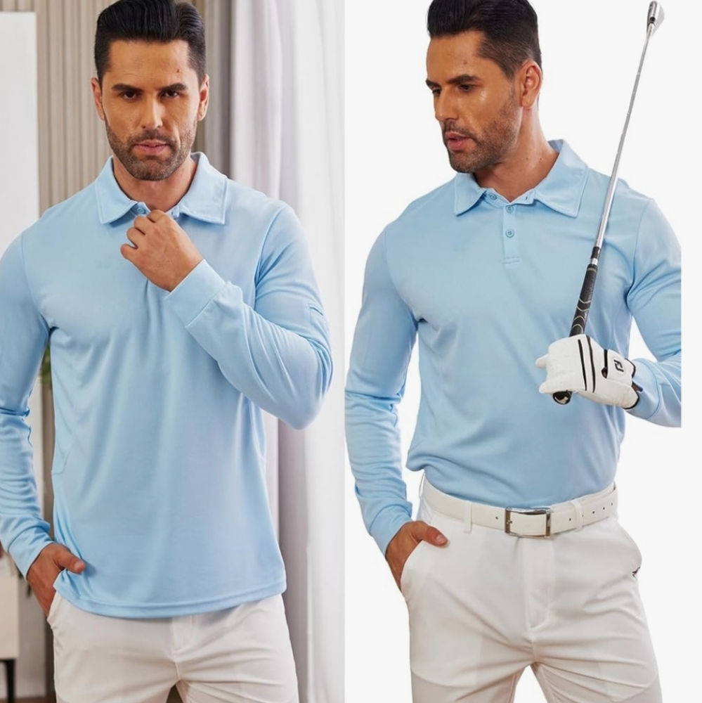 Men's Light Blue Polo Shirt